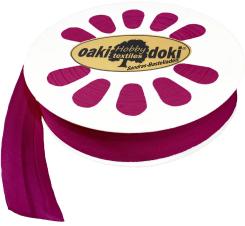 Schrägband / Einfassband Baumwolle Uni gefalzt 20m x 20mm 766-Pink 766-Pink