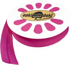 Schrägband / Einfassband Baumwolle Uni gefalzt 20m x 20mm 796-Kräftiges Pink 796-Kräftiges Pink