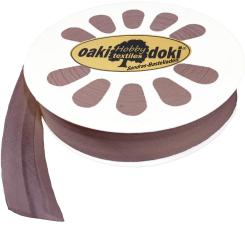 Schrägband / Einfassband Baumwolle Uni gefalzt 20m x 20mm 884-Rosenholz 884-Rosenholz