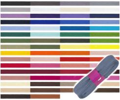 Schrägband / Einfassband Baumwolle Uni gefalzt 3m x 12mm 