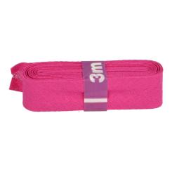 Schrägband / Einfassband Baumwolle Uni gefalzt 3m x 12mm 795-Pink 795-Pink