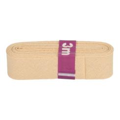 Schrägband / Einfassband Baumwolle Uni gefalzt 3m x 12mm 888-Beige 888-Beige