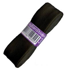 Schrägband / Einfassband Baumwolle Uni gefalzt 3m x 20mm 000-Schwarz 000-Schwarz