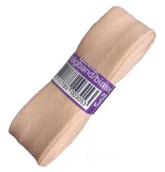 Schrägband / Einfassband Baumwolle Uni gefalzt 3m x 20mm 704-Apricot 704-Apricot
