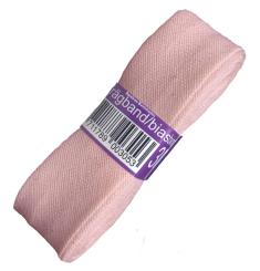 Schrägband / Einfassband Baumwolle Uni gefalzt 3m x 20mm 719-Altrosa 719-Altrosa