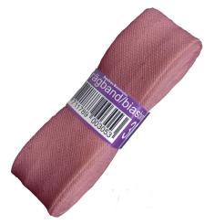 Schrägband / Einfassband Baumwolle Uni gefalzt 3m x 20mm 776-Dunkel Altrosa 776-Dunkel Altrosa