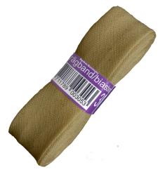 Schrägband / Einfassband Baumwolle Uni gefalzt 3m x 20mm 837-Mocca 837-Mocca