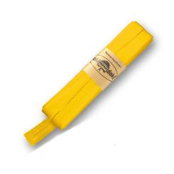 Schrägband / Einfassband Baumwolle Uni gefalzt 5m x 12mm 645-Sonnengelb 645-Sonnengelb
