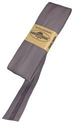Schrägband / Einfassband Baumwolle Uni gefalzt 5m x 20mm 004-Grau 004-Grau