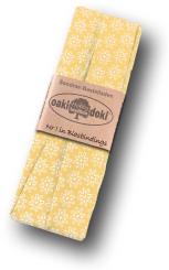 Schrägband / Einfassband Baumwolle gefalzt 3m x 20mm - Gänseblümchen Muster 4012-Gelb-Weiß 4012-Gelb-Weiß