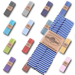 Schrägband / Einfassband Baumwolle gefalzt 3m x 20mm - Streifen Muster 