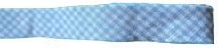 Schrägband / Einfassband Baumwolle mit Muster gefalzt 2m x 20mm 1231-Vichy / Kariert Blau-Weiß 1231-Vichy / Kariert Blau-Weiß