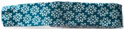 Schrägband / Einfassband Baumwolle mit Muster gefalzt 2m x 20mm 1252-Blume Petrol Grün 1252-Blume Petrol Grün
