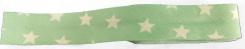 Schrägband / Einfassband Baumwolle mit Muster gefalzt 2m x 20mm 1426-Sterne Mint-Weiß 1426-Sterne Mint-Weiß