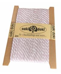 Schrägband / Einfassband Baumwolle mit Streifen Muster gefalzt 2m x 20mm 9013-Altrosa 9013-Altrosa