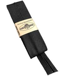 Schrägband / Einfassband Jeans-Stoff gefalzt 3m x 20mm 000-Schwarz 000-Schwarz