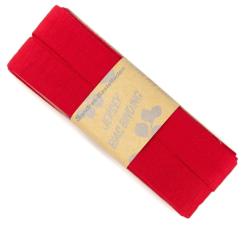 Schrägband / Einfassband Jersey 100% Viskose gefalzt 3m x 20mm Rot Rot