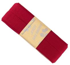 Schrägband / Einfassband Jersey 100% Viskose gefalzt 3m x 20mm Rubinrot Rubinrot