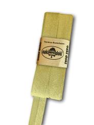 Schrägband / Einfassband Metallic Glitzer Lurex gefalzt 3m x 20mm Gold Gold