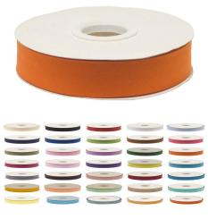 Schrägband / Einfassband Polycotton Uni gefalzt 20m x 20mm Orange Orange