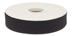 Schrägband / Einfassband Polycotton Uni gefalzt 20m x 20mm Schwarz Schwarz