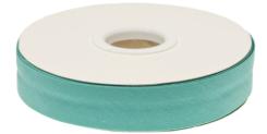 Schrägband / Einfassband Polycotton Uni gefalzt 20m x 20mm Seegrün Seegrün