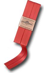 Schrägband / Einfassband Satin gefalzt 2m x 20mm 725-Rot 725-Rot