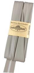 Schrägband / Einfassband Veganes Leder / Kunstleder gefalzt 3m x 20mm 061-Grau 061-Grau