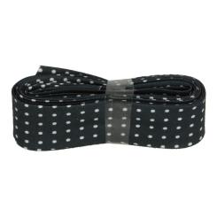 Schrägband / Einfassband mit Muster gefalzt 3m x 20mm 011- Pünktchen Schwarz 011- Pünktchen Schwarz