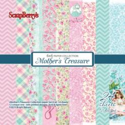 ScrapBerry's Paper Collection - 15,2 x 15,2cm - Mother's Treasure - 24 Blatt - 170g 