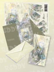 Set Pyramiden-Faltkarte Gänse mit Eiern von Staf Wesenbeek 