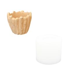 Silikon Gießform Blumentopf aus Treibholz ø 8cm x 6cm 
