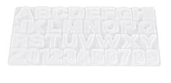 Silikon Gießform Buchstaben/Zahlen, gr. ca. 4 cm 