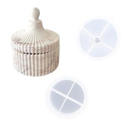 Silikon Gießform Dose mit Deckel - ø 8,2cm 