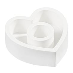 Silikon Gießform Kerzenhalter Herz ca. 8 x 2,5 cm 