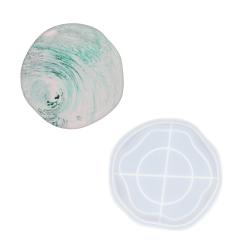 Silikon Gießform Runde Wolken Schale 19cm x 18,5cm x 1,95cm 