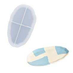 Silikon Gießform Tablett Irregular Oval 28cm x 17cm 