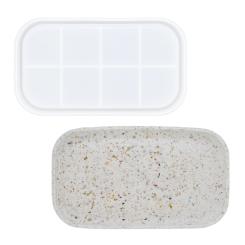 Silikon Gießform Tablett Rechteckig 26,4cm x 15,1cm x 2,2cm 