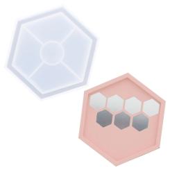 Silikon Gießform Untersetzer11,5cm x 10cm x 1,5cm extra stabil - Hexagon 