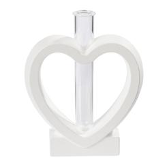 Silikon Gießform Vase, Herz für Reagenzglas ca. 13,5 x 12 x 3 cm 