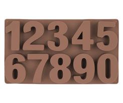 Silikon Gießform Zahlen 0-9 , Höhe: ca. 5,5 cm 