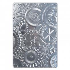 Sizzix 3-D Texture Fades Embossing Folders - Mechanik by Tim Holtz 