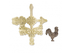 Sizzix Bigz Stanzer mit Bonus Textured Impressions - Weathervane by Jen Long-Philipsen 