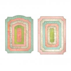 Sizzix Framelits Stanzer Set 12tlg - Fancy Cards by Paula Pascual 