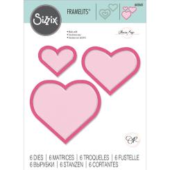 Sizzix Framelits Stanzer Set 6tlg. - Herzen 