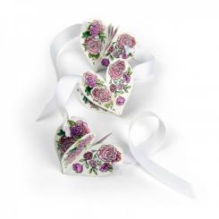 Sizzix Framelits Stanzer Set 6tlg. mit Stempel - Herzgirlande by David Tutera 