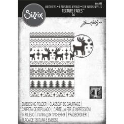 Sizzix Multi-Level Texture Fades Embossing Folder - Holiday Knit 