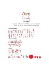 Sizzix Stanzer 35  S Sizzlits Alphabet Set / Skooshy 