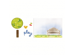 Sizzix Stanzer Framelits 5 im Set mit 2 Prägefolders/ Playing in the Park 7tlg. Set, by Deena Ziegler 