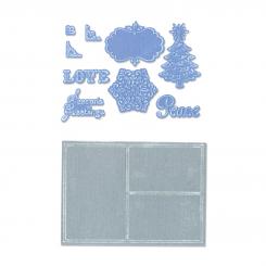 Sizzix Stanzer Framelits Set mit Textured Impressions - Collage Frames Set / 11 tlg. 